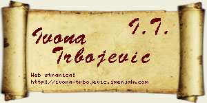 Ivona Trbojević vizit kartica